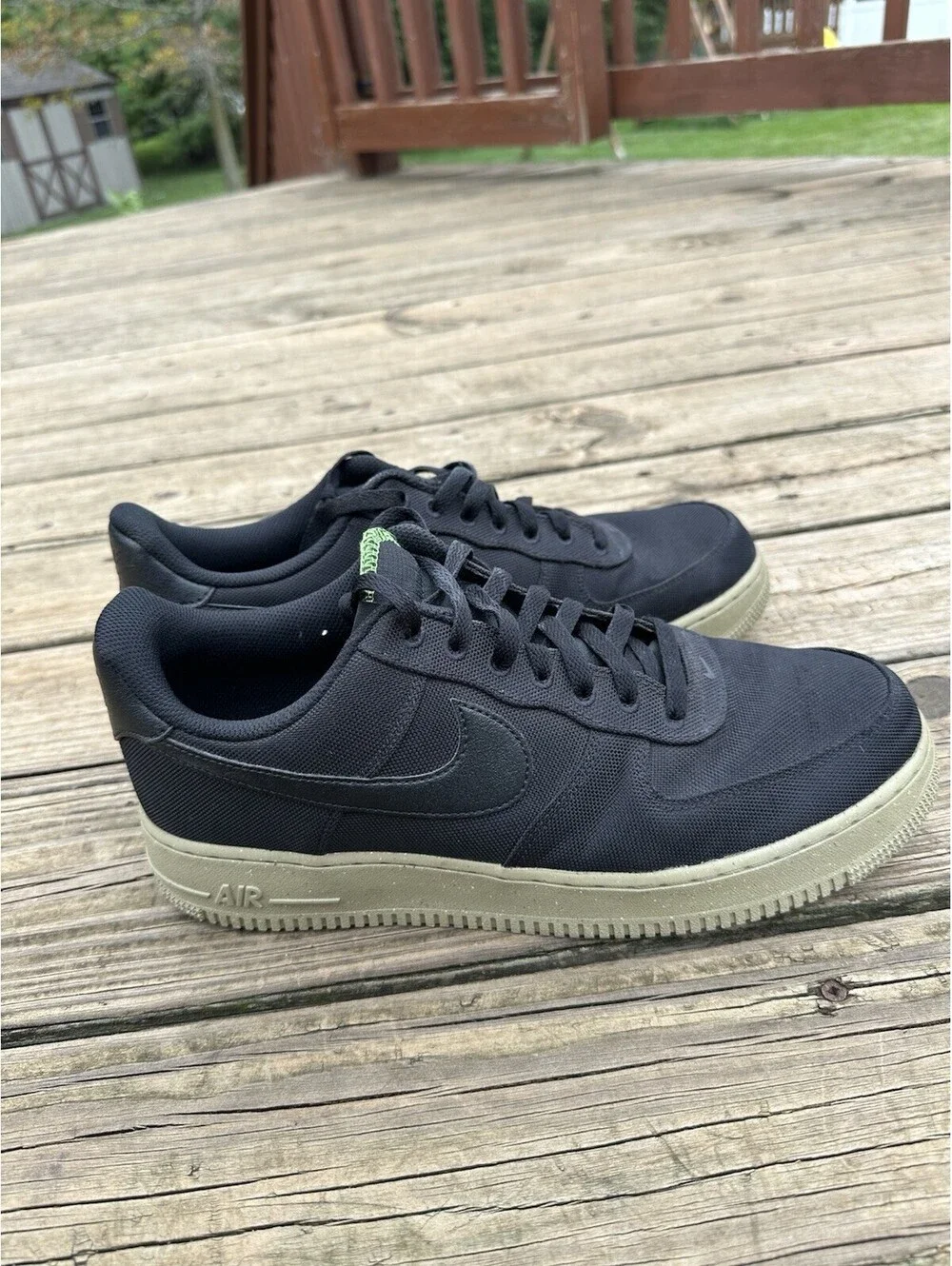 Nike Air Force 1 Low Sustainable Canvas Pack - Black Olive Size 12 FJ4160-001